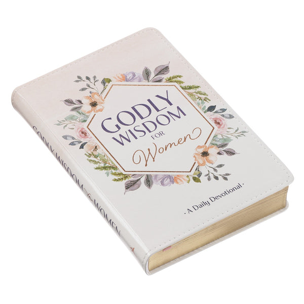 Godly Wisdom for Women White Faux Leather Devotional