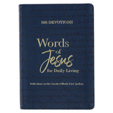 Words of Jesus for Daily Living Blue Faux Leather Devotional - KI Gifts Christian Supplies