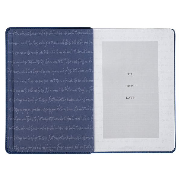 Words of Jesus for Daily Living Blue Faux Leather Devotional