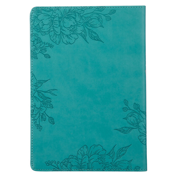 Living A Hope-Filled Life Teal Faux Leather Devotional