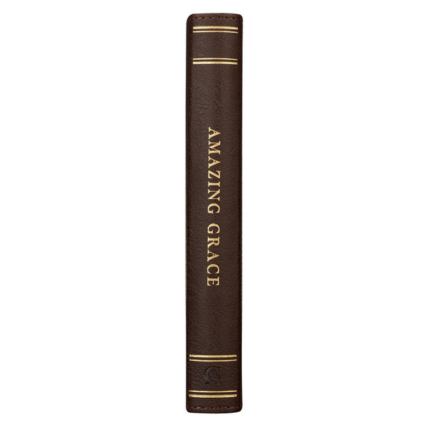 Amazing Grace Two-Tone Brown Faux Leather Daily Devotional