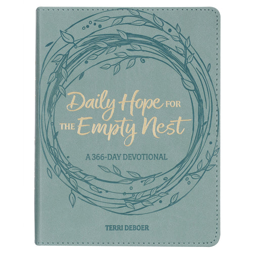 Daily Hope for the Empty Nest Dusty Teal Faux Leather Devotional