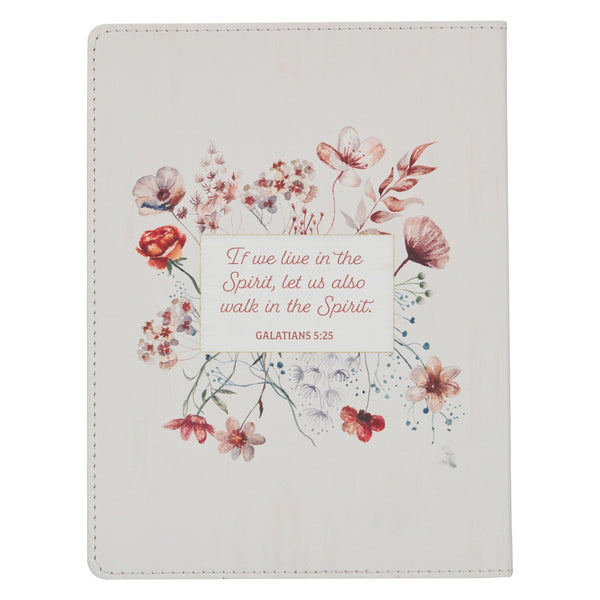 Walking in the Spirit Blush Pink Faux Leather Devotional