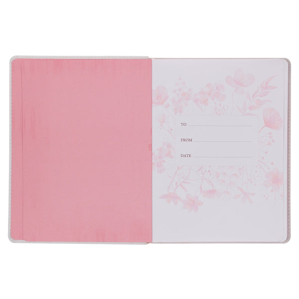 Walking in the Spirit Blush Pink Faux Leather Devotional