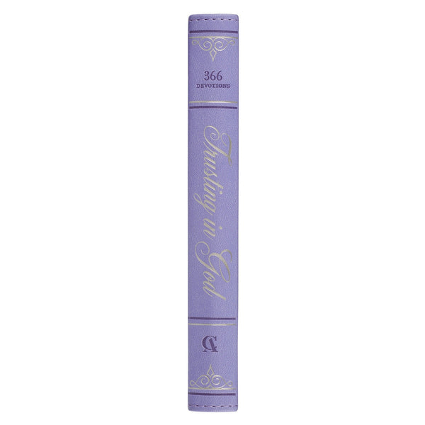 Trusting in God Lavender Faux Leather Devotional