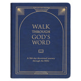 Walk Through God’s Word Navy Faux Leather Devotional - KI Gifts Christian Supplies