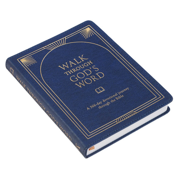Walk Through God’s Word Navy Faux Leather Devotional
