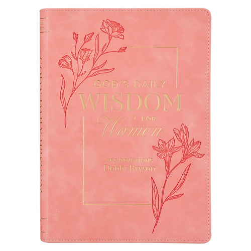 God’s Daily Wisdom for Women Pink Faux Leather Daily Devotional - KI Gifts Christian Supplies