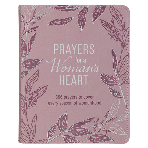 Prayers for a Woman’s Heart Dusty Pink Faux Leather Devotional - KI Gifts Christian Supplies