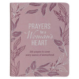 Prayers for a Woman’s Heart Dusty Pink Faux Leather Devotional - KI Gifts Christian Supplies