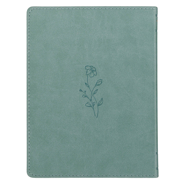 Be Still and Know I Am God Dusty Teal Faux Leather Devotional