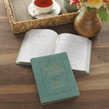 Be Still and Know I Am God Dusty Teal Faux Leather Devotional