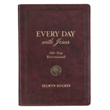 Every Day with Jesus: 366-Day Burgundy Faux Leather Devotional