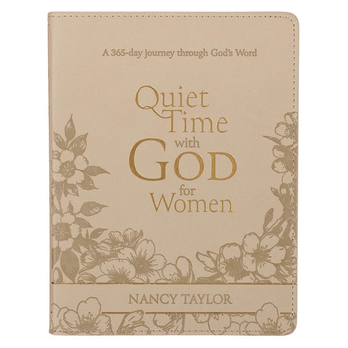 Quiet Time with God for Women Tan Faux Leather Devotional