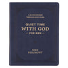Quiet Time with God for Men Navy Blue Faux Leather Devotional