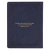 Quiet Time with God for Men Navy Blue Faux Leather Devotional