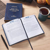 Quiet Time with God for Men Navy Blue Faux Leather Devotional
