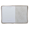 2027 Amazing Grace Large Zippered Taupe Faux Leather 18-Month Planner for Women