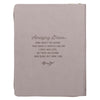 2027 Amazing Grace Large Zippered Taupe Faux Leather 18-Month Planner for Women