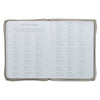 2027 Amazing Grace Large Zippered Taupe Faux Leather 18-Month Planner for Women