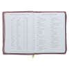 2027 Plans Large Zippered Dusty Mauve Faux Leather 18-Month Planner for Women - Jeremiah 29:11