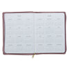 2027 Plans Large Zippered Dusty Mauve Faux Leather 18-Month Planner for Women - Jeremiah 29:11