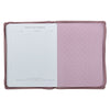 2027 Plans Large Zippered Dusty Mauve Faux Leather 18-Month Planner for Women - Jeremiah 29:11