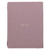 2027 Plans Large Zippered Dusty Mauve Faux Leather 18-Month Planner for Women - Jeremiah 29:11