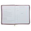 2027 Plans Large Zippered Dusty Mauve Faux Leather 18-Month Planner for Women - Jeremiah 29:11