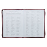 2027 Plans Large Zippered Dusty Mauve Faux Leather 18-Month Planner for Women - Jeremiah 29:11