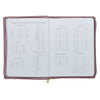 2027 Plans Large Zippered Dusty Mauve Faux Leather 18-Month Planner for Women - Jeremiah 29:11