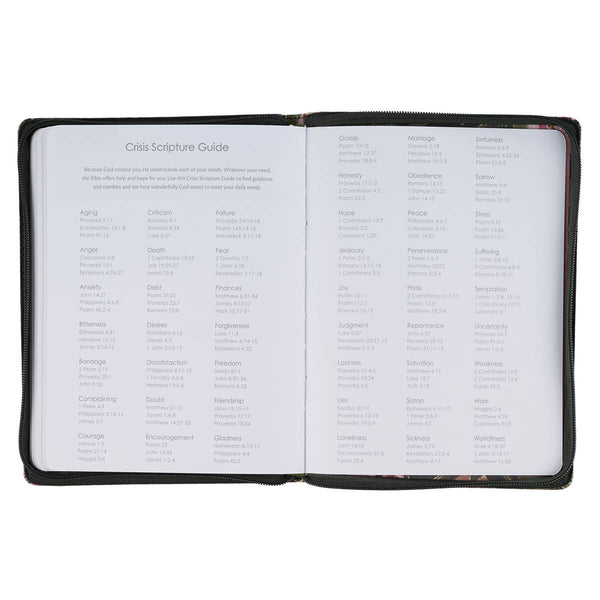 2027 Pray Without Ceasing Large Zippered Green Floral Faux Leather 18-Month Planner for Women- 1 Thessalonians 5:17