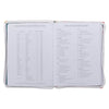 2027 Be Still and Know Large Zippered White Floral Faux Leather 18-Month Planner for Women - Psalm 46:10