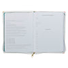 2027 Be Still and Know Large Zippered White Floral Faux Leather 18-Month Planner for Women - Psalm 46:10
