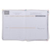 2027 Be Still and Know Large Zippered White Floral Faux Leather 18-Month Planner for Women - Psalm 46:10