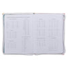 2027 Be Still and Know Large Zippered White Floral Faux Leather 18-Month Planner for Women - Psalm 46:10
