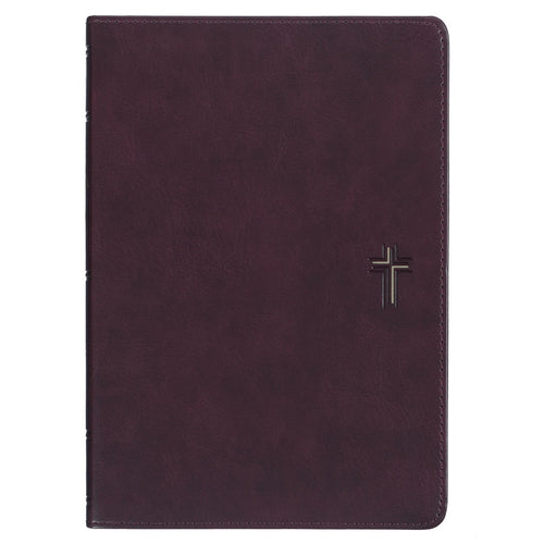 Cross Walnut Brown Faux Leather NLT Everyday Devotional Bible for Men - KI Gifts Christian Supplies