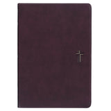 Cross Walnut Brown Faux Leather NLT Everyday Devotional Bible for Men - KI Gifts Christian Supplies