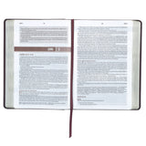 Cross Walnut Brown Faux Leather NLT Everyday Devotional Bible for Men