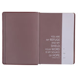 Saddle Tan Faux Leather NLT Everyday Devotional Bible for Men