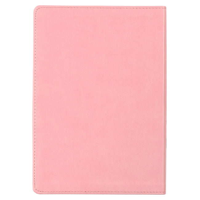 Sunrise Pink Floral Faux Leather NLT Everyday Devotional Bible for Women