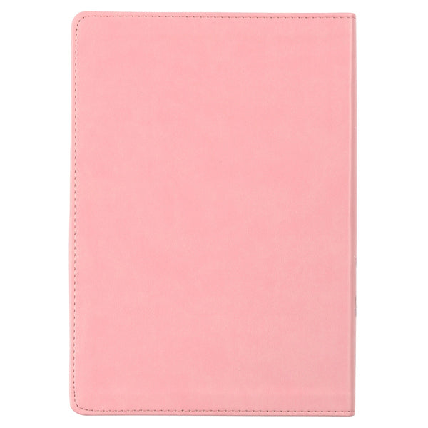 Sunrise Pink Floral Faux Leather NLT Everyday Devotional Bible for Women