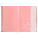 Sunrise Pink Floral Faux Leather NLT Everyday Devotional Bible for Women