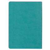 Floral Teal Faux Leather NLT Everyday Devotional Bible for Women