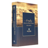 Gold and Navy Mountain View Hardcover NLT Everyday Devotional Bible for Men