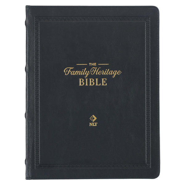 Black Full Grain Leather Family Heritage Bible