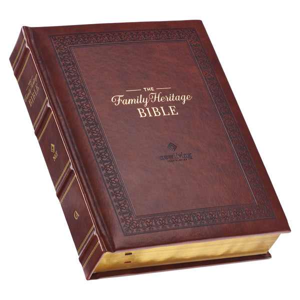 Brown Faux Leather Family Heritage Bible