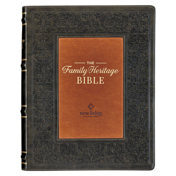 Two-tone Brown Faux Leather Family Heritage Bible