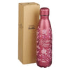 Be Still Metallic Raisin Plum Floral Stainless Steel Water Bottle - Psalm 46:10