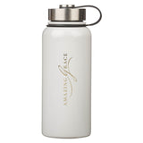 Amazing Grace White Crown of Thorns Stainless Steel Water Bottle - KI Gifts Christian Supplies